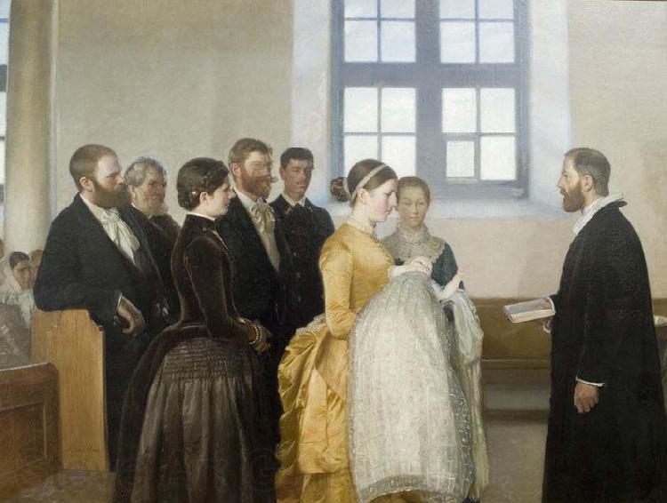 Michael Ancher A Baptism